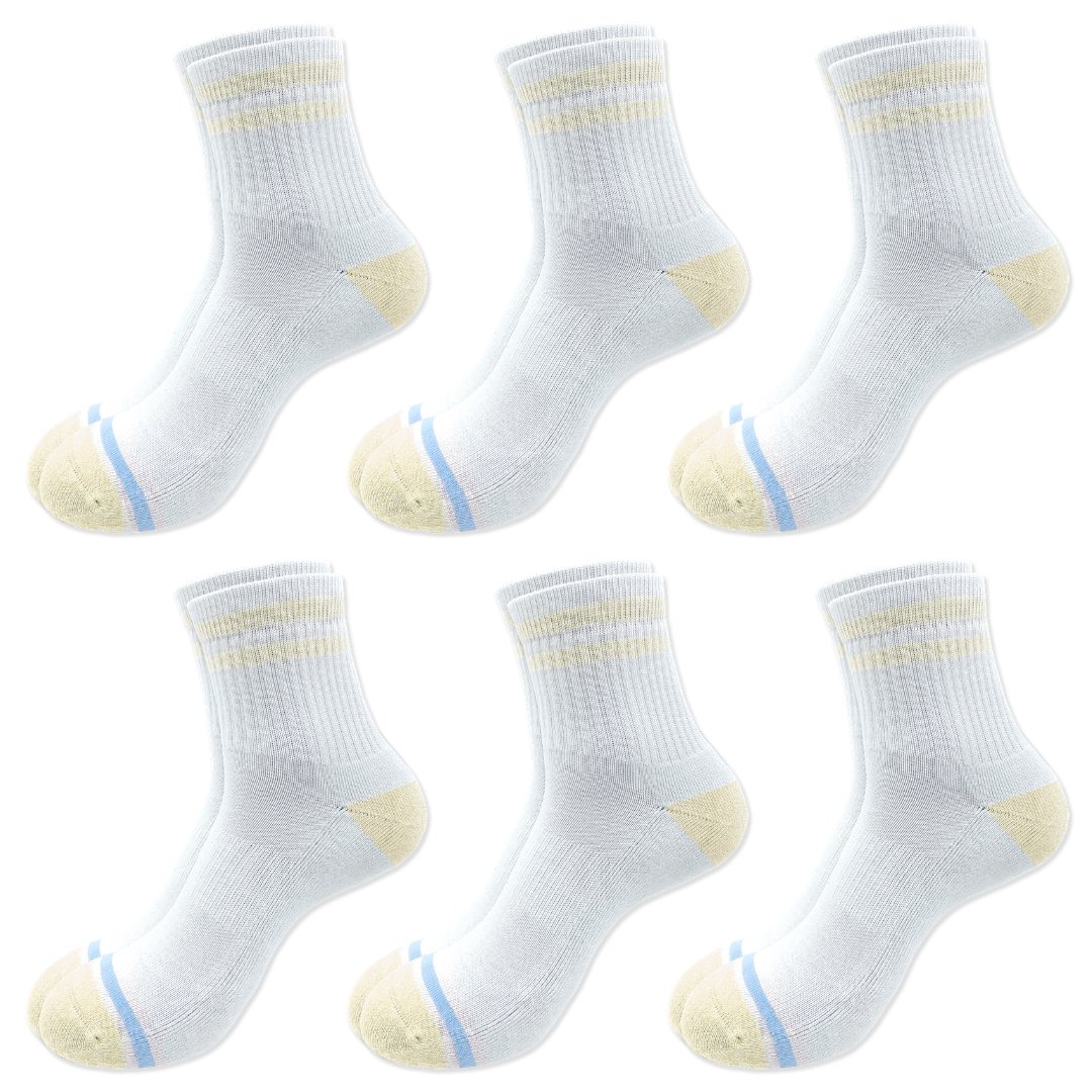 Pima Cotton Half Crew Athletic Socks