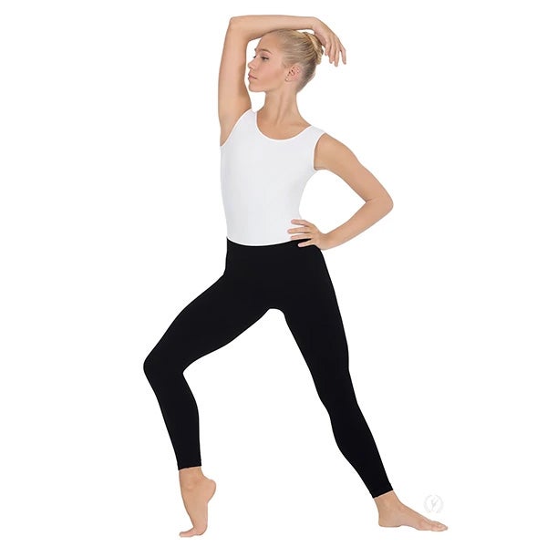 Wide Waist Ankle Legging, Black
