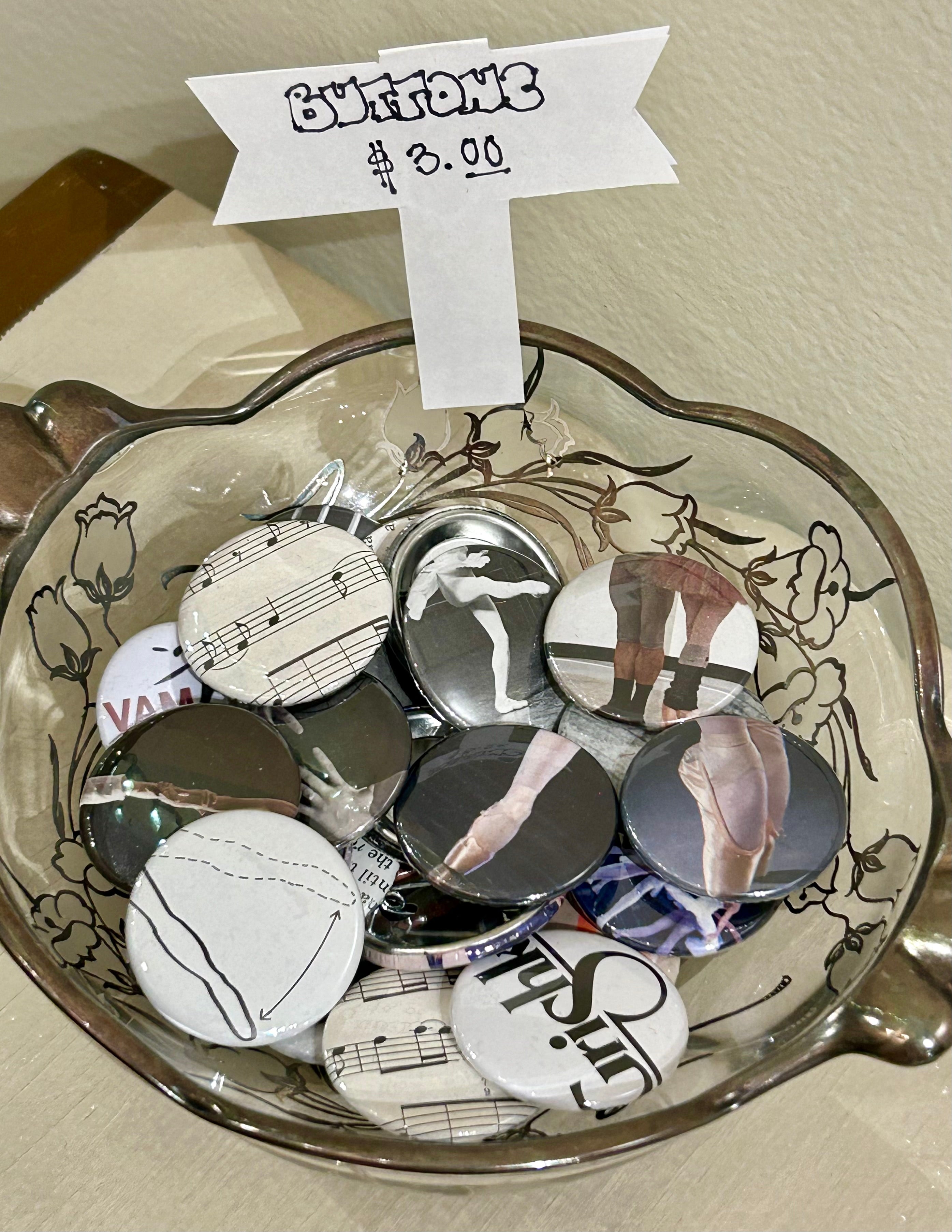 Buttons, Assorted Dance 1.5"