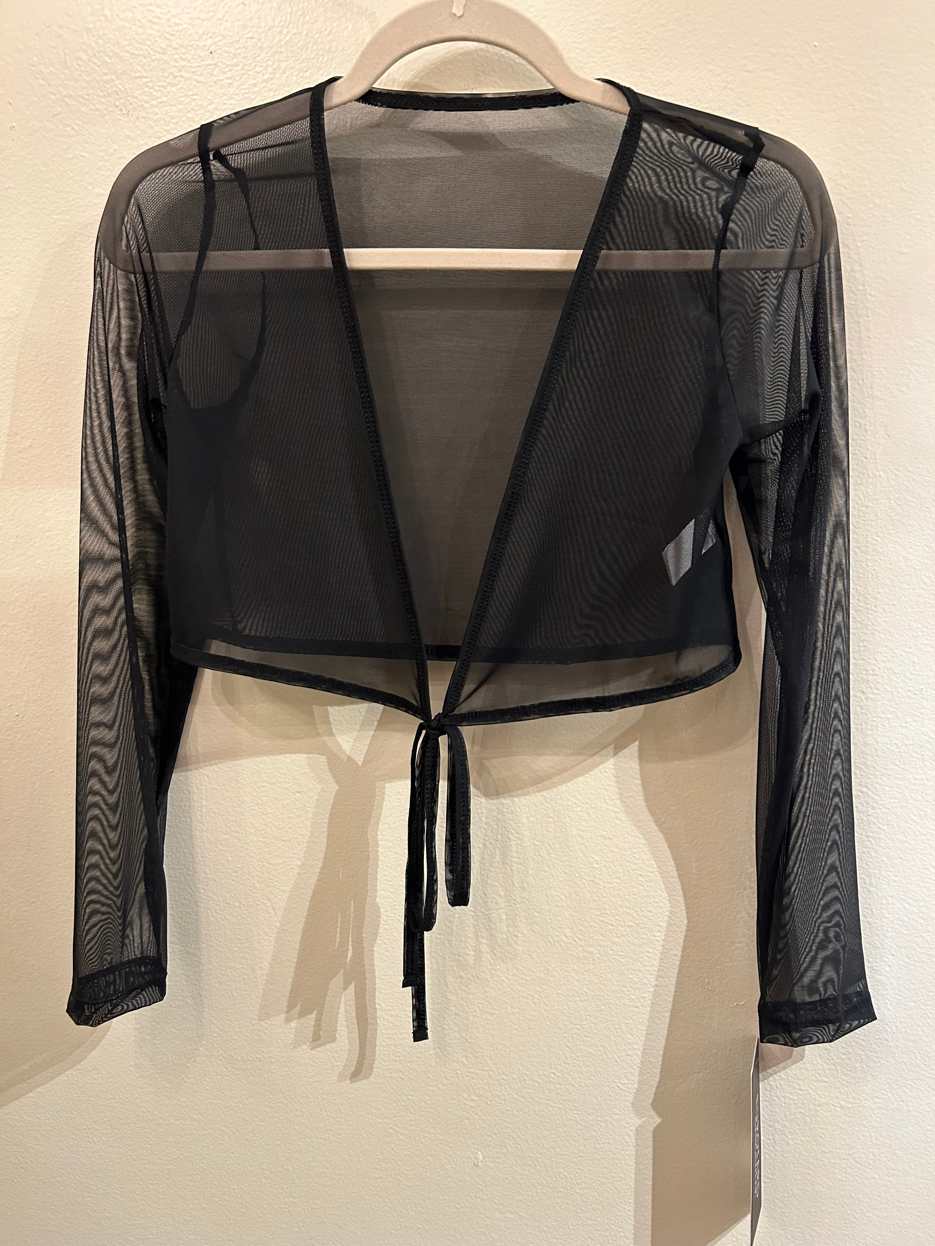 Adult Mesh Wrap Sweater