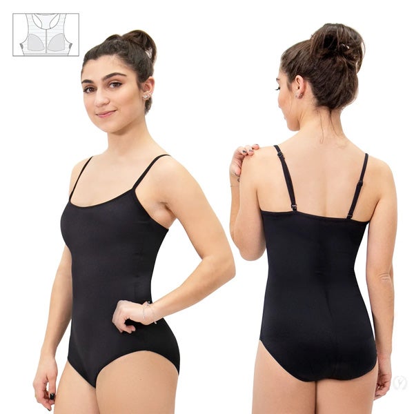 Adult Microfiber Camisole Leotard with Built-in-Bra
