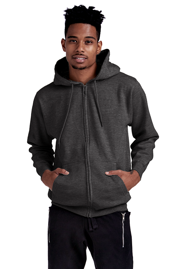 Premium Full Zip Hoodie - Charcoal Heather