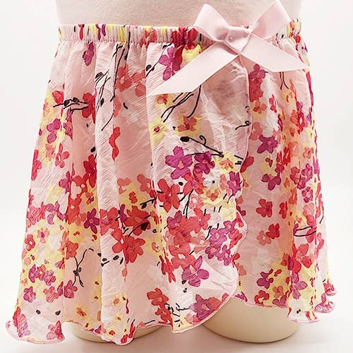 Girls Pink Crinkle Mock Wrap