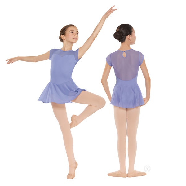 Girls Silhouette Mesh Dance Dress