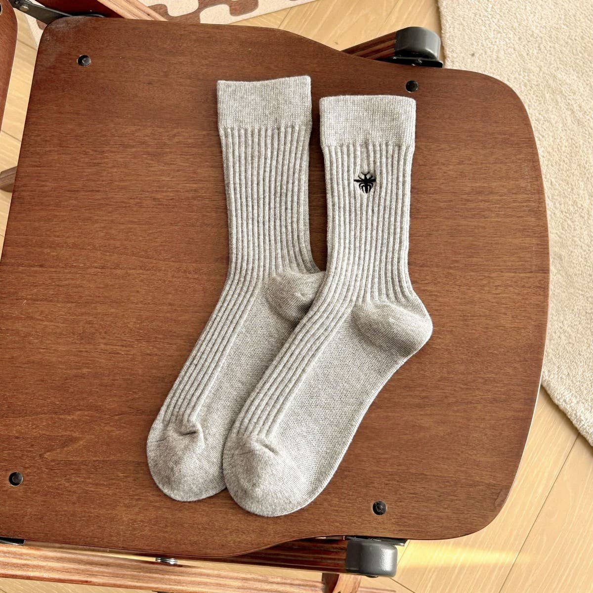 Embroidered Bee Midtube Socks, photo 8 of 8