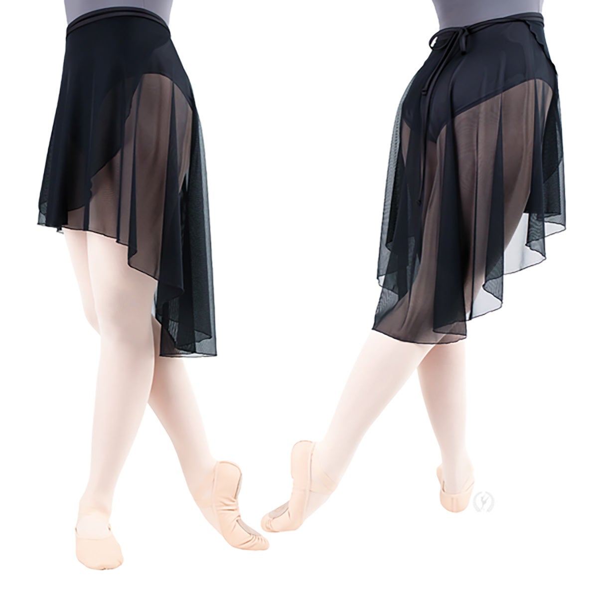 Silhouette Mesh Dramatic Wrap Skirt